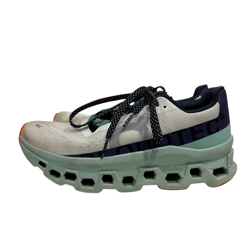 On Running Cloudmonster Undyed White Creek Running Shoes Women 7